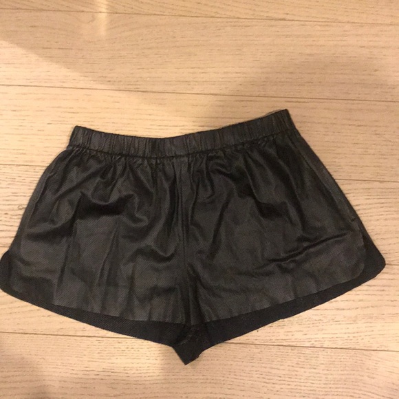 Faux Leather Mesh Short - Picture 1 of 3